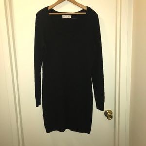 black midi dress